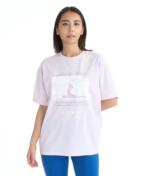 ROXY(ロキシー)の「ROXY ウィメンズ FITNESS BLOOM BRIGHT S/S TEE Tシャツ 【2026年春夏モデル】/ロキシー速乾半袖Tシャツ(Tシャツ/カットソー・レディース・ブラック/ライトピンク/ホワイト・SMALL/MEDIUM/LARGE)」の5枚目の写真
