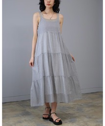 Doumoi（ドゥモエ）の「チェック柄　キャミソールワンピース（ワンピース）」