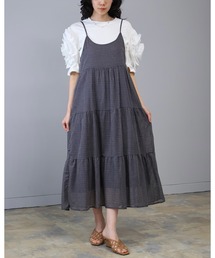 Doumoi（ドゥモエ）の「チェック柄　キャミソールワンピース（ワンピース）」