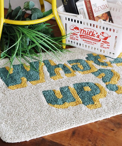 niko and...(ニコアンド)の「What’s upマット/40×60cm(ラグ/マット・レディース・ブルー/アイボリー・0)」の1枚目の写真