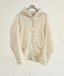【NVRFRGT】SEMI SHEER FULL ZIP UP HOODIE