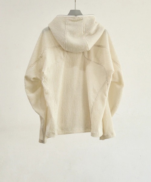 NVRFRGT(ネヴァーフォーゲット)の「【NVRFRGT】SEMI SHEER FULL ZIP UP HOODIE(パーカー・メンズ・ブラック/ナチュラル・1/3/2)」の4枚目の写真