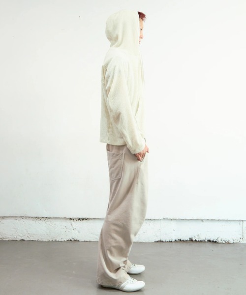NVRFRGT(ネヴァーフォーゲット)の「【NVRFRGT】SEMI SHEER FULL ZIP UP HOODIE(パーカー・メンズ・ブラック/ナチュラル・1/3/2)」の6枚目の写真