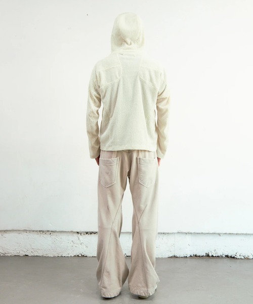 NVRFRGT(ネヴァーフォーゲット)の「【NVRFRGT】SEMI SHEER FULL ZIP UP HOODIE(パーカー・メンズ・ブラック/ナチュラル・1/3/2)」の7枚目の写真