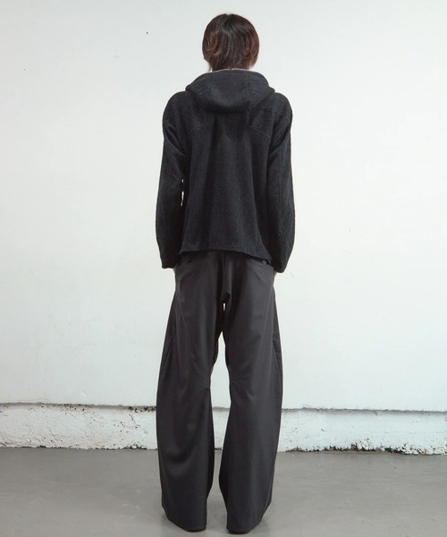 NVRFRGT(ネヴァーフォーゲット)の「【NVRFRGT】SEMI SHEER FULL ZIP UP HOODIE(パーカー・メンズ・ブラック/ナチュラル・1/3/2)」の10枚目の写真