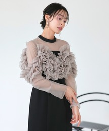 RUIRUE BOUTIQUE（ルイルエブティック）の「オケージョン 結婚式ドレス ｜ チュール フリル タイト ワンピース ドレス ｜ パーティードレス・オケージョンドレス・お呼ばれドレス・セレモニードレス・タイトスカート（ドレス・レディース）」