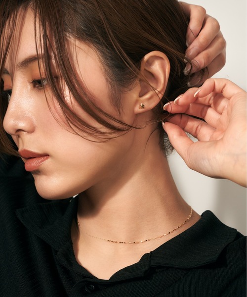Jewel closet by L&Co.(ジュエルクローゼットバイエルアンドコー)の「K10 スタッズ ピアス(ピアス(両耳用)・レディース・ゴールド系3/ゴールド系1/ゴールド系2・FREE)」の15枚目の写真
