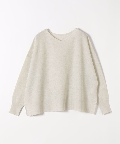 quaranciel（カランシエル）の「quaranciel:〈手洗い可能〉シアー 2way Vネック ドルマン ニット プルオーバー（ニット/セーター・レディース・シルバー/ネイビー/ラベンダー・ONE SIZE）」の10枚目の写真