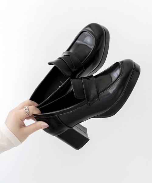 menue(メヌエ)の「厚底 ヒール コインローファー(ローファー・レディース・ダークブラウン/ブラック・25.5cm/25.0cm/24.5cm/24.0cm/23.0cm/26.0cm/23.5cm/22.5cm/22.0cm/21.5cm)」の13枚目の写真