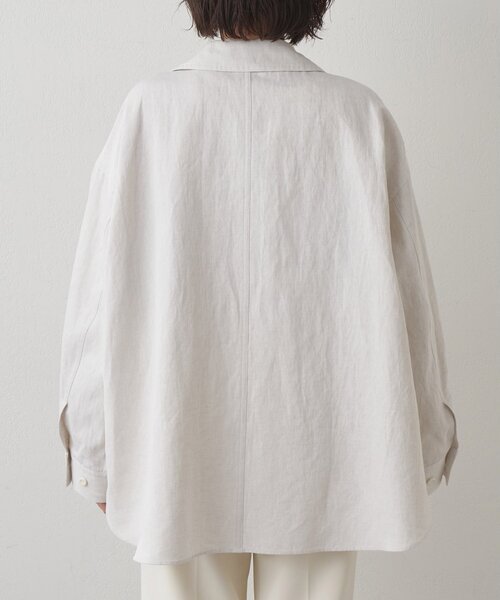 Whim Gazette(ウィムガゼット)の「【Drawing Numbers】コットンリネンデニムシャツ(シャツ/ブラウス・レディース・ネイビー/ホワイト・38/40)」の14枚目の写真