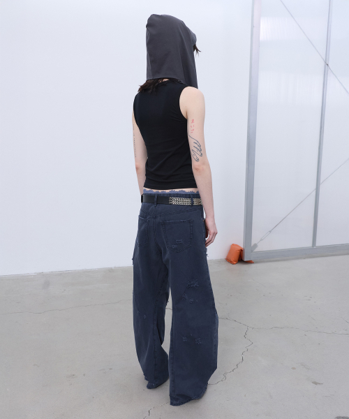 LCDC TM(エルシーディーシーティーエム)の「DOUBLE LAYERED SLEEVELESS TOP (BLACK)(Tシャツ/カットソー・レディース・その他・SMALL/MEDIUM)」の9枚目の写真