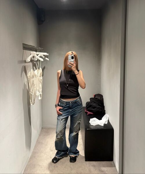 LCDC TM(エルシーディーシーティーエム)の「DOUBLE LAYERED SLEEVELESS TOP (BLACK)(Tシャツ/カットソー・レディース・その他・SMALL/MEDIUM)」の3枚目の写真