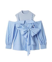 SNIDEL | デザインシャツレイヤードニットトップス(ニット/セーター)