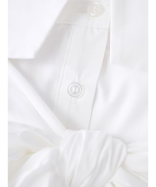 SNIDEL（スナイデル）の「デザインシャツレイヤードニットトップス（ニット/セーター・レディース・ホワイト/サックスブルー/グレー・F）」の15枚目の写真