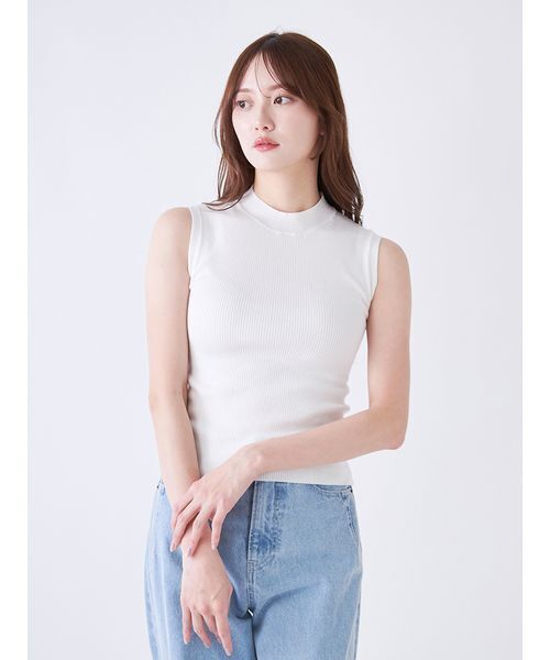 SNIDEL（スナイデル）の「デザインシャツレイヤードニットトップス（ニット/セーター・レディース・ホワイト/サックスブルー/グレー・F）」の16枚目の写真