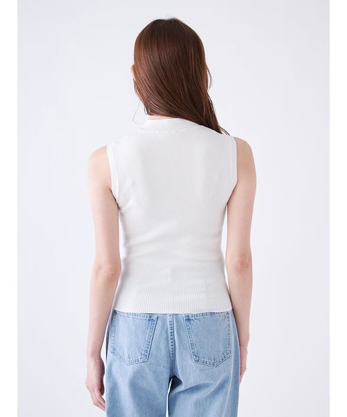 SNIDEL（スナイデル）の「デザインシャツレイヤードニットトップス（ニット/セーター・レディース・ホワイト/サックスブルー/グレー・F）」の17枚目の写真