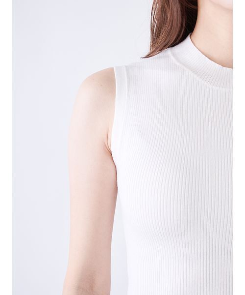 SNIDEL（スナイデル）の「デザインシャツレイヤードニットトップス（ニット/セーター・レディース・ホワイト/サックスブルー/グレー・F）」の20枚目の写真