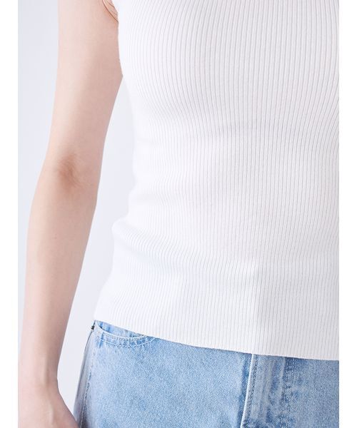 SNIDEL（スナイデル）の「デザインシャツレイヤードニットトップス（ニット/セーター・レディース・ホワイト/サックスブルー/グレー・F）」の21枚目の写真