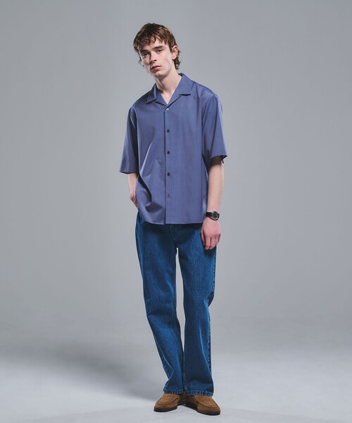 green label relaxing(グリーンレーベルリラクシング)の「ウォッシャブルトロ オープンカラー シャツ -ストレッチ-(シャツ/ブラウス・メンズ・ライトピンク/ブラック/ロイヤルブルー/モカ/ライム・XL/L/M/S/XS)」の7枚目の写真