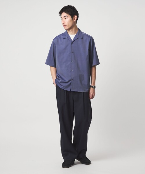 green label relaxing(グリーンレーベルリラクシング)の「ウォッシャブルトロ オープンカラー シャツ -ストレッチ-(シャツ/ブラウス・メンズ・ライトピンク/ブラック/ロイヤルブルー/モカ/ライム・XL/L/M/S/XS)」の14枚目の写真