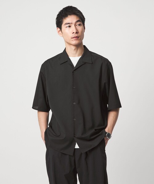 green label relaxing(グリーンレーベルリラクシング)の「ウォッシャブルトロ オープンカラー シャツ -ストレッチ-(シャツ/ブラウス・メンズ・ライトピンク/ブラック/ロイヤルブルー/モカ/ライム・XL/L/M/S/XS)」の15枚目の写真