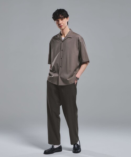 green label relaxing(グリーンレーベルリラクシング)の「ウォッシャブルトロ オープンカラー シャツ -ストレッチ-(シャツ/ブラウス・メンズ・ライトピンク/ブラック/ロイヤルブルー/モカ/ライム・XL/L/M/S/XS)」の17枚目の写真