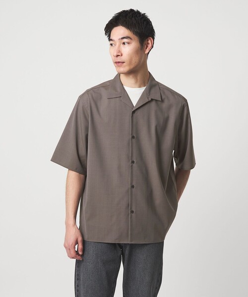 green label relaxing(グリーンレーベルリラクシング)の「ウォッシャブルトロ オープンカラー シャツ -ストレッチ-(シャツ/ブラウス・メンズ・ライトピンク/ブラック/ロイヤルブルー/モカ/ライム・XL/L/M/S/XS)」の18枚目の写真