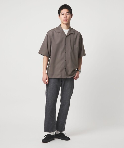 green label relaxing(グリーンレーベルリラクシング)の「ウォッシャブルトロ オープンカラー シャツ -ストレッチ-(シャツ/ブラウス・メンズ・ライトピンク/ブラック/ロイヤルブルー/モカ/ライム・XL/L/M/S/XS)」の19枚目の写真