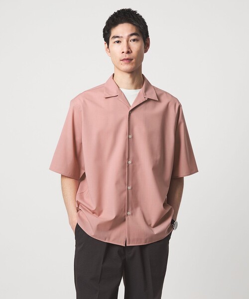 green label relaxing(グリーンレーベルリラクシング)の「ウォッシャブルトロ オープンカラー シャツ -ストレッチ-(シャツ/ブラウス・メンズ・ライトピンク/ブラック/ロイヤルブルー/モカ/ライム・XL/L/M/S/XS)」の20枚目の写真