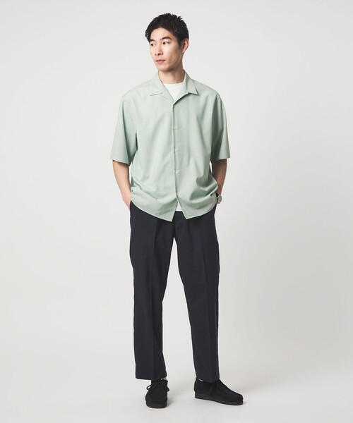 green label relaxing(グリーンレーベルリラクシング)の「ウォッシャブルトロ オープンカラー シャツ -ストレッチ-(シャツ/ブラウス・メンズ・ライトピンク/ブラック/ロイヤルブルー/モカ/ライム・XL/L/M/S/XS)」の9枚目の写真
