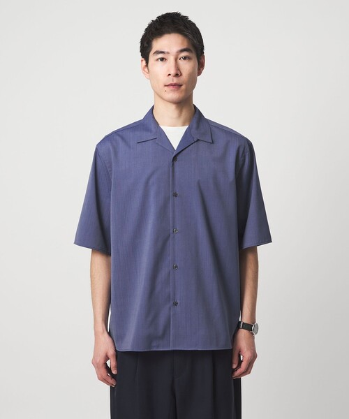 green label relaxing(グリーンレーベルリラクシング)の「ウォッシャブルトロ オープンカラー シャツ -ストレッチ-(シャツ/ブラウス・メンズ・ライトピンク/ブラック/ロイヤルブルー/モカ/ライム・XL/L/M/S/XS)」の10枚目の写真