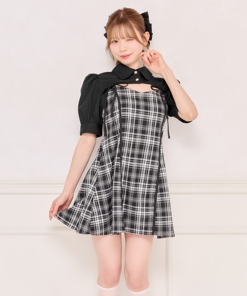 apres jour(アプレジュール)の「Wリボンフレアミニキャミワンピース(ワンピース・レディース・ブラック系その他2/ブラウン系その他/ブラック系その他/ブラック・SMALL/MEDIUM/X-LARGE)」の1枚目の写真