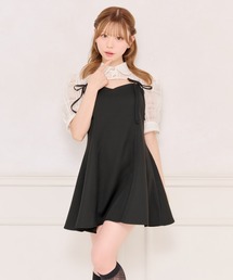 apres jour（アプレジュール）の「Wリボンフレアミニキャミワンピース（ワンピース）」