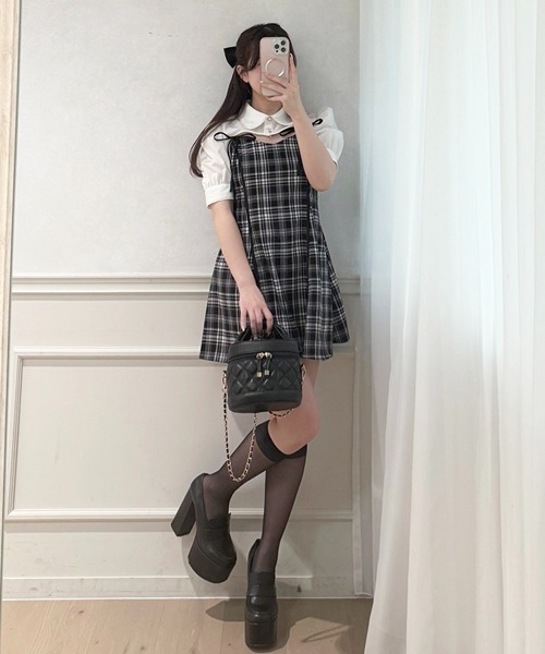 apres jour(アプレジュール)の「Wリボンフレアミニキャミワンピース(ワンピース・レディース・ブラック系その他2/ブラウン系その他/ブラック系その他/ブラック・SMALL/MEDIUM/X-LARGE)」の5枚目の写真