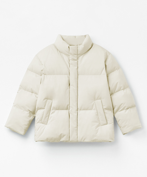 MUSINSA STANDARD KIDS（ムシンサスタンダードキッズ）の「デイリープファーショートパディングジャケット [ダスティクリーム]（ブルゾン・レディース・その他・100/110/120/130/140/160/150）」の3枚目の写真