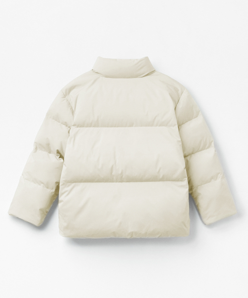 MUSINSA STANDARD KIDS（ムシンサスタンダードキッズ）の「デイリープファーショートパディングジャケット [ダスティクリーム]（ブルゾン・レディース・その他・100/110/120/130/140/160/150）」の4枚目の写真