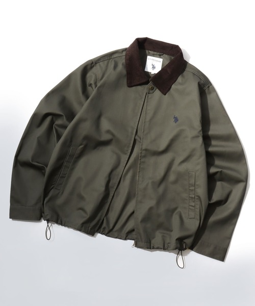 U.S. POLO ASSN.(ユーエスポロアッスン)の「U.S. POLO ASSN./ユーエスポロアッスン 別注 Hunting Jacket/オーバーサイズ TCツイル 襟コーデュロイ ハンティングジャケット/ワークジャケット/ブルゾン/レディース メンズ(ブルゾン・メンズ・ブラック/ベージュ/ネイビー/ブラウン/カーキ・L/M/LL)」の4枚目の写真