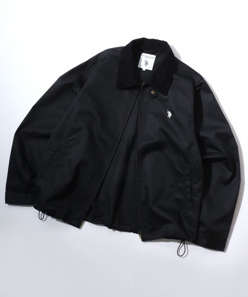 U.S. POLO ASSN.(ユーエスポロアッスン)の「U.S. POLO ASSN./ユーエスポロアッスン 別注 Hunting Jacket/オーバーサイズ TCツイル 襟コーデュロイ ハンティングジャケット/ワークジャケット/ブルゾン/レディース メンズ(ブルゾン・メンズ・ブラック/ベージュ/ネイビー/ブラウン/カーキ・L/M/LL)」の1枚目の写真