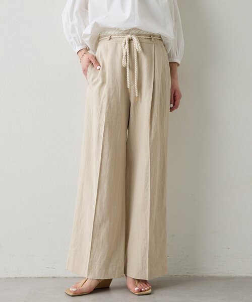 THE PAUSE(ザ ポーズ)の「【THE PAUSE】ロープベルトパンツ(その他パンツ・レディース・ブラック/ベージュ・36/38)」の2枚目の写真