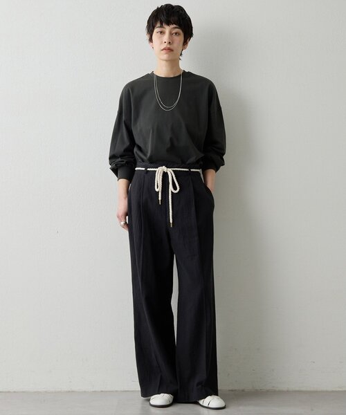 THE PAUSE(ザ ポーズ)の「【THE PAUSE】ロープベルトパンツ(その他パンツ・レディース・ブラック/ベージュ・36/38)」の11枚目の写真