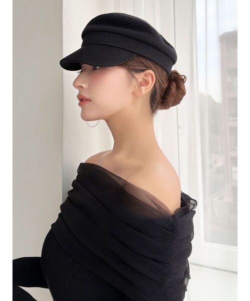 RESEXXY（リゼクシー）の「ラフィアライクキャスケット（キャスケット・レディース・ベージュ/ブラック・FREE）」の17枚目の写真