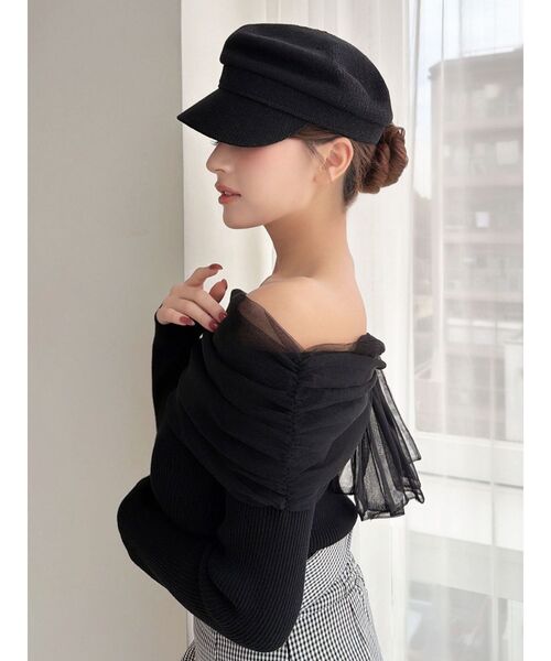 RESEXXY（リゼクシー）の「ラフィアライクキャスケット（キャスケット・レディース・ベージュ/ブラック・FREE）」の18枚目の写真