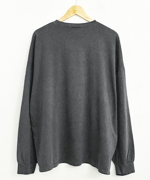 Dalfwin(ダールフィン)の「韓国ファッション FINDピグメント加工英字プリント長袖Tシャツ(Tシャツ/カットソー・レディース・チャコールグレー/ピンク・FREE)」の11枚目の写真
