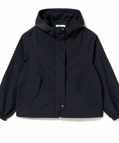 LACOSTE（ラコステ）の「インパーテッドプリーツ Aラインマウンテンパーカー（マウンテンパーカー・レディース・ブラック/ベージュ・40/38/36/34）」の6枚目の写真