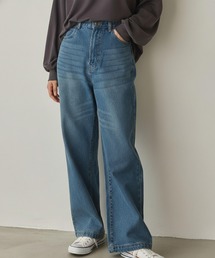 Cinderella（シンデレラ）の「デニムパンツ デニム レディース パンツ カジュアル ボトムス ズボン オールシーズン おしゃれ かわいい シンプル 春 夏 秋 冬 ワイドシルエット ストレッチ ラフ 大人 ゴム ウエストゴム 無地（デニムパンツ）」