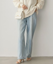 Cinderella（シンデレラ）の「デニムパンツ デニム レディース パンツ カジュアル ボトムス ズボン オールシーズン おしゃれ かわいい シンプル 春 夏 秋 冬 ワイドシルエット ストレッチ ラフ 大人 ゴム ウエストゴム 無地（デニムパンツ）」