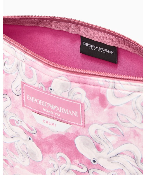 EMPORIO ARMANI（エンポリオアルマーニ）の「＜ZOZO限定＞【エンポリオ アルマーニ】ビーチウェア ポーチ シーアニマル プリント（ポーチ・メンズ・レッド系その他/ライトブルー・FREE）」の5枚目の写真