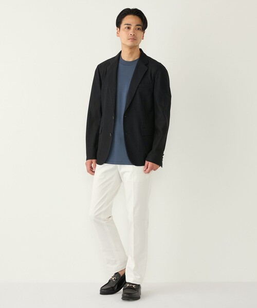 SHIPS Colors(シップス カラーズ)の「SHIPS Colors:〈抗菌防臭・接触冷感・紫外線軽減〉スムース ビズT◇(Tシャツ/カットソー・メンズ・オフホワイト/ライトブルー/ライトグレー/ネイビー/ダークグレー/ライトグリーン/ブルー・SMALL/X-LARGE/LARGE/MEDIUM)」の12枚目の写真