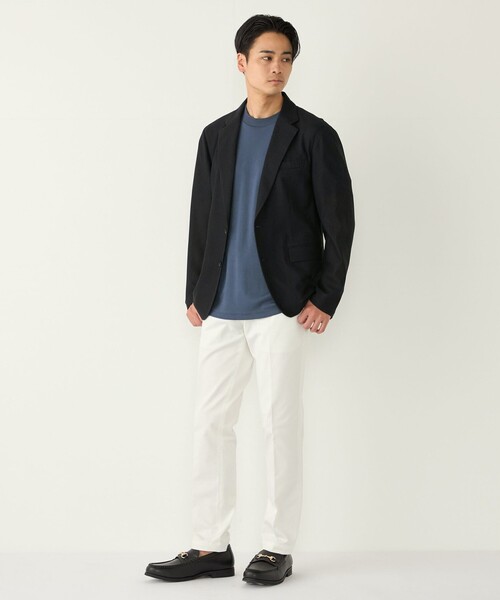 SHIPS Colors(シップス カラーズ)の「SHIPS Colors:〈抗菌防臭・接触冷感・紫外線軽減〉スムース ビズT◇(Tシャツ/カットソー・メンズ・オフホワイト/ライトブルー/ライトグレー/ネイビー/ダークグレー/ライトグリーン/ブルー・SMALL/X-LARGE/LARGE/MEDIUM)」の11枚目の写真