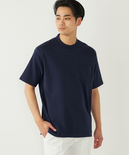 SHIPS Colors(シップス カラーズ)の「SHIPS Colors:〈抗菌防臭・接触冷感・紫外線軽減〉スムース ビズT◇(Tシャツ/カットソー・メンズ・オフホワイト/ライトブルー/ライトグレー/ネイビー/ダークグレー/ライトグリーン/ブルー・SMALL/X-LARGE/LARGE/MEDIUM)」の10枚目の写真
